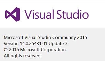 visual studio community 2015 update