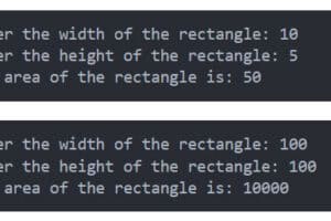 C++ โค้ดหาพื้นที่สี่เหลี่ยม